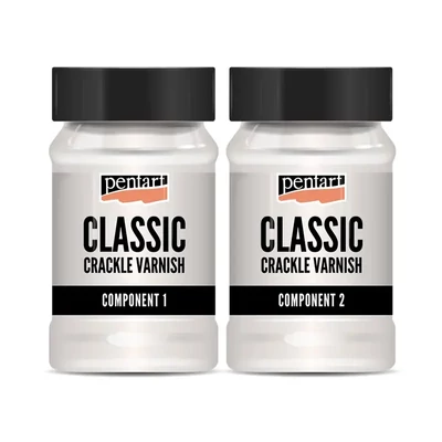Set de lac clasic pentru crăpare Pentart, 100 ml