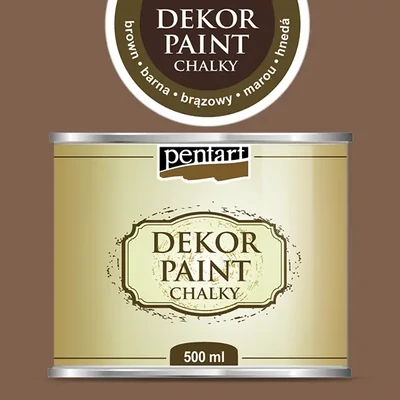 Pentart Dekor Paint Chalky vopsea cretă, 500 ml - maro