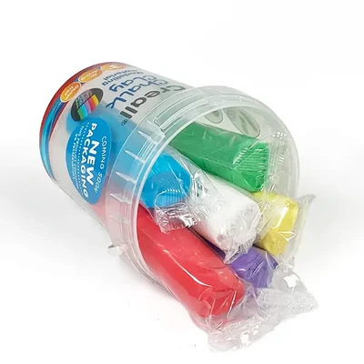 Set de creioane din plastilină, Creall Chalk Clay, Happy, 750 g - 6 bucăți