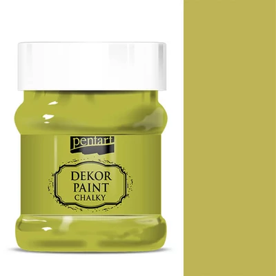 Pentart Dekor Paint Chalky vopsea cretă, 230 ml - galben-verzui