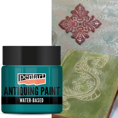 Vopsea de antichizare Pentart, 50 ml – verde patină