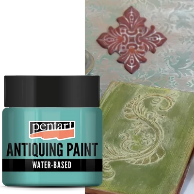 Vopsea de antichizare Pentart, 50 ml – albastru patină