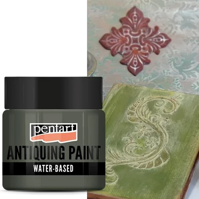 Vopsea de antichizare Pentart, 50 ml – verde algă