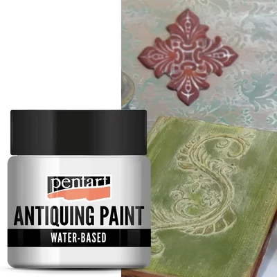 Vopsea de antichizare Pentart, 50 ml – albă