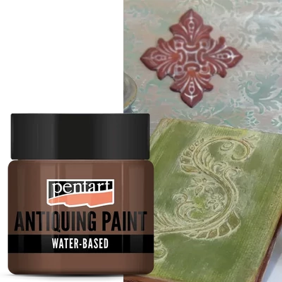 Vopsea de antichizare Pentart, 50 ml – maro închis
