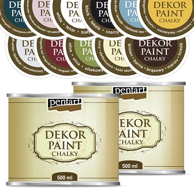 Pentart Dekor Paint Chalky vopsea cretă, 500 ml - în diverse culori