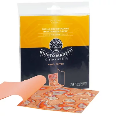 Folie fum Manetti, 14x14 cm, 25 coli - cupru, tratat termic, var. 02. blister