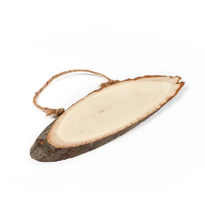 bază   Tablou u din lemn, felie din lemn cu cuier - oval, cca. 7-9x20 cm