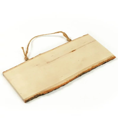 bază   Tablou u din lemn, felie din lemn cu cuier - dreptunghi, aprox. 9-12x25 cm