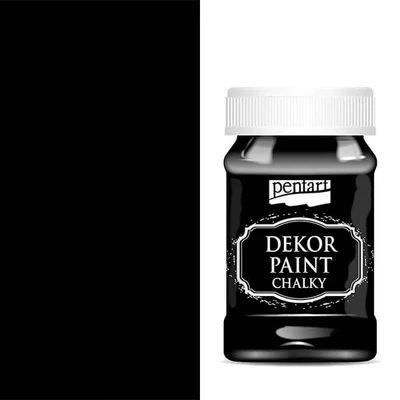Pentart Dekor Paint Chalky vopsea cretă , neagra la 100 ml