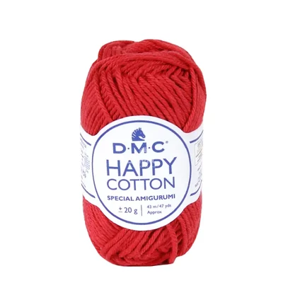Fire de bumbac pentru amigurumi DMC Happy Cotton, 20 g - 754, karmínová