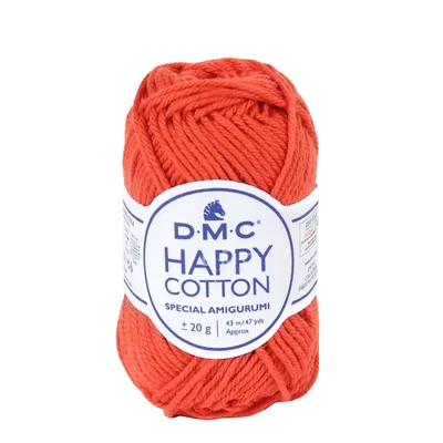 Fire de bumbac pentru amigurumi DMC Happy Cotton, 20 g - 790, roșu