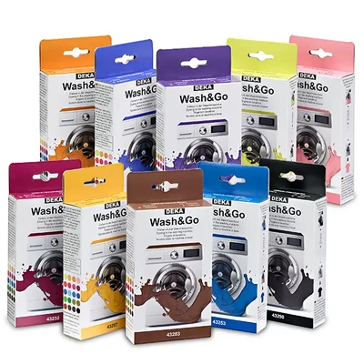 Vopsea pentru țesături pentru mașina de spălat Deka Wash&amp;Go  - în diverse culori