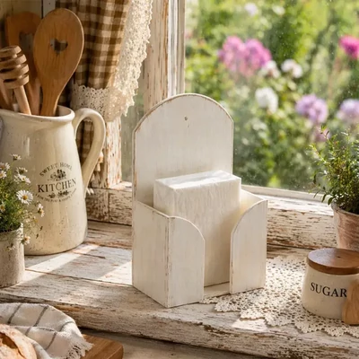 Suport din lemn pentru șervețele de hârtie, mic – 7x13x20 cm