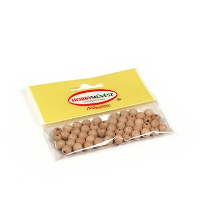 Bile de lemn la pachet, cu orificiu - 8 mm, 50 buc