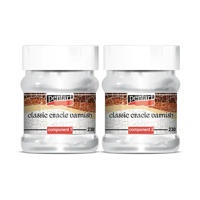 Set de lac clasic pentru crăpare Pentart, 230 ml