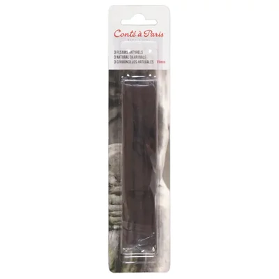 Cărbune pentru desen Conté ars - 11 mm, 3 buc