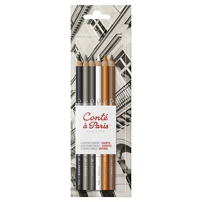 Set creioane Conté pentru schițat - Esquisse, 6 buc