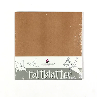 Hârtie origami, hârtie kraft - 80 g, 32 coli, 15x15 cm - maro