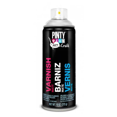 Lac spray, 400 ml, Pinty Plus Art handmade - lac mat, cu solvent