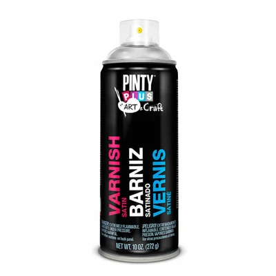 Spray de lac, 400 ml, Pinty Plus Art craft - lac mătăsos, cu solvent
