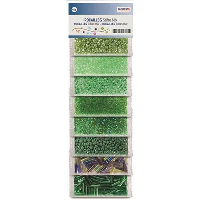 Selecție de mărgele de sticlă - 8 culori, verde