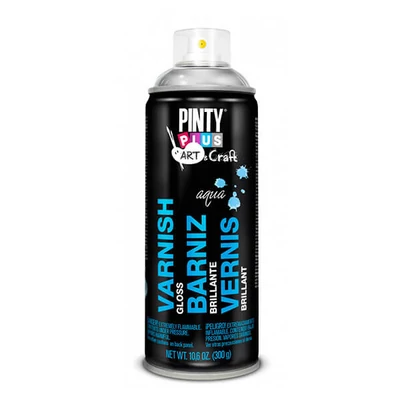 Spray de lac, 400 ml, Pinty Plus Art craft - lac lucios, pe baza de apa