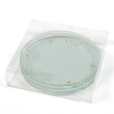 Set coaster pentru sticlă, rotund, 10 cm, 4 buc