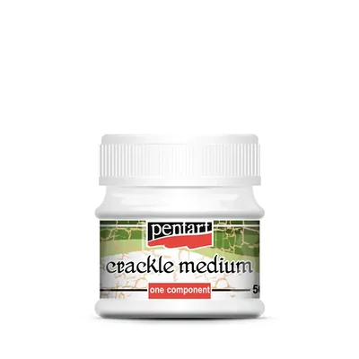 Lac de crăpare monocomponent Pentart (Crackle Medium), 50 ml