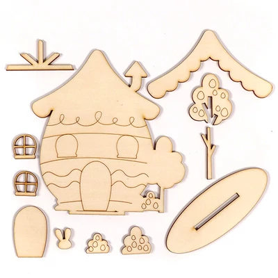 DIY! kit artizanal - Casa iepurașului, rotund