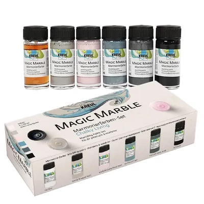 Set de vopsele marmorate, Kreul, 6x20 ml - chalky