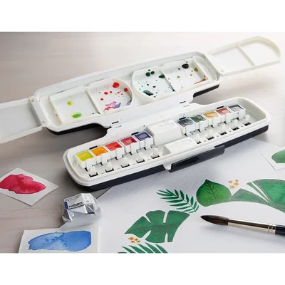 Schmincke AKADEMIE Aquarell set de acuarele, 10 × 1/2 godeuri