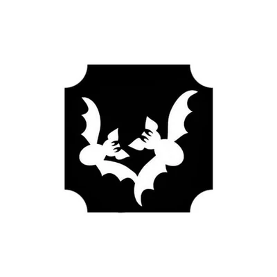 Șablon de tatuaj, șablon autoadeziv - Bat 02