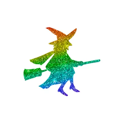 Șablon de tatuaj, șablon autoadeziv - Witch 01