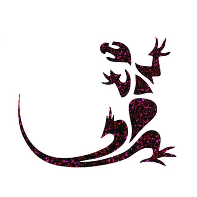 Șablon de tatuaj, șablon autoadeziv - șopârlă, gecko 01