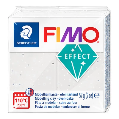 Plastilină care se întărește la coacere  FIMO Effect, 57 g - granit alb cu efect de piatra (8010-003)