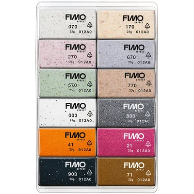 Set Plastilină care se întărește la coacere  FIMO Effect Color Pack, 12x25 g - Boho