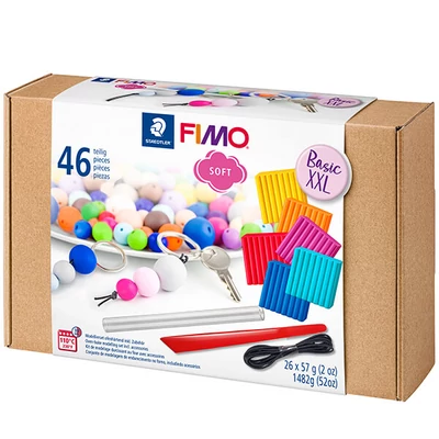 Set plastilină FIMO Soft Basic XXL Set, 26x57 g cu accesorii
