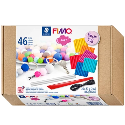 Set plastilină FIMO Soft Basic XXL Set, 26x57 g cu accesorii