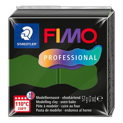 FIMO Professional Plastilină care se întărește la coacere , 57 g - verde frunze, leaf green (8040-57)