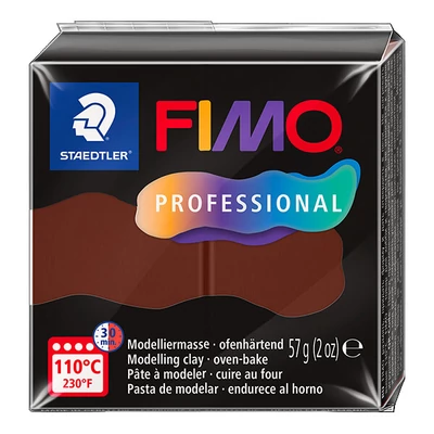 FIMO Professional Plastilină care se întărește la coacere , 57 g - ciocolata, chocolate (8040-77)