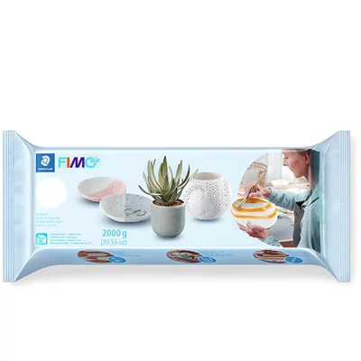FIMO Air Basic plastilină cu uscare la aer 2000 g - alb (8102-0)