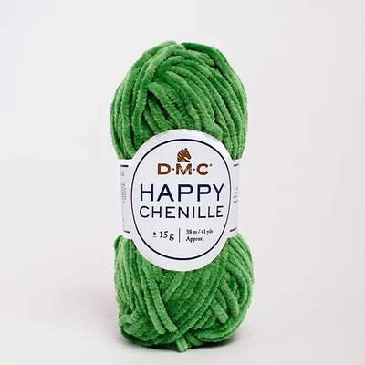 Fire de chenille DMC Happy Chenille pentru amigurumi, 15 g - 27, verde
