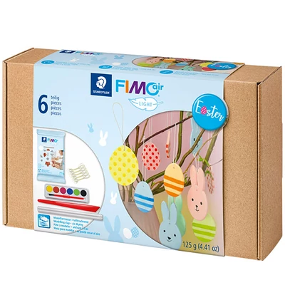 FIMO Air Light Easter Set, Set plastilină de Paște, 125 g cu accesorii