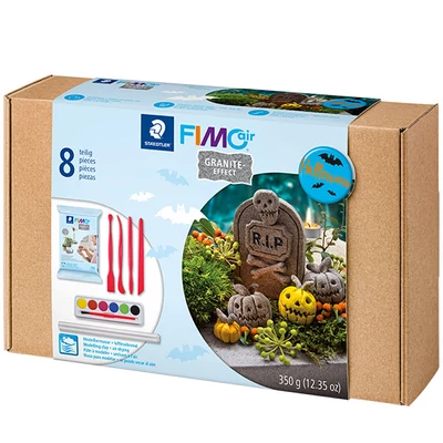 FIMO Air Efect Granit  Halloween Set plastilină, 350 g cu accesorii