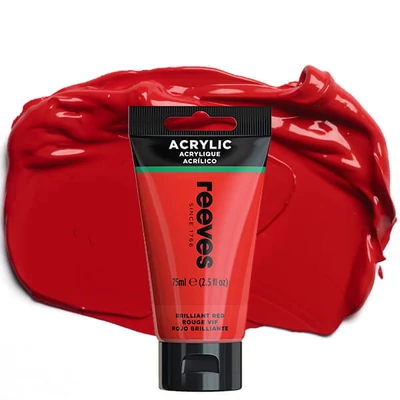 Reeves culori acrilice, 75 ml - brilliant red