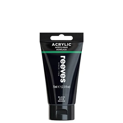 Reeves culori acrilice, 75 ml - black
