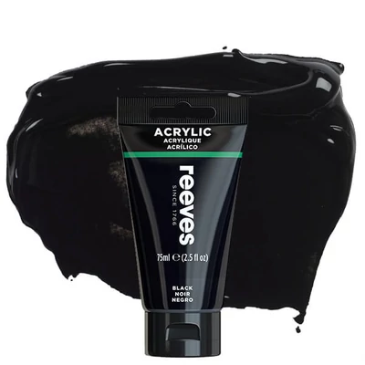 Reeves culori acrilice, 75 ml - black