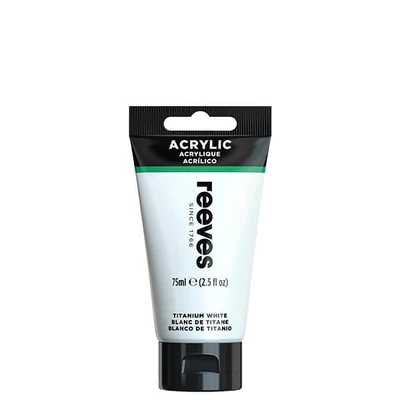 Reeves culori acrilice, 75 ml - titanium white