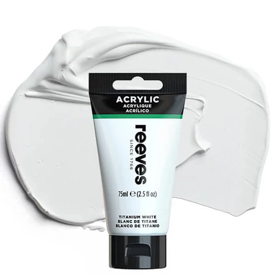 Reeves culori acrilice, 75 ml - titanium white